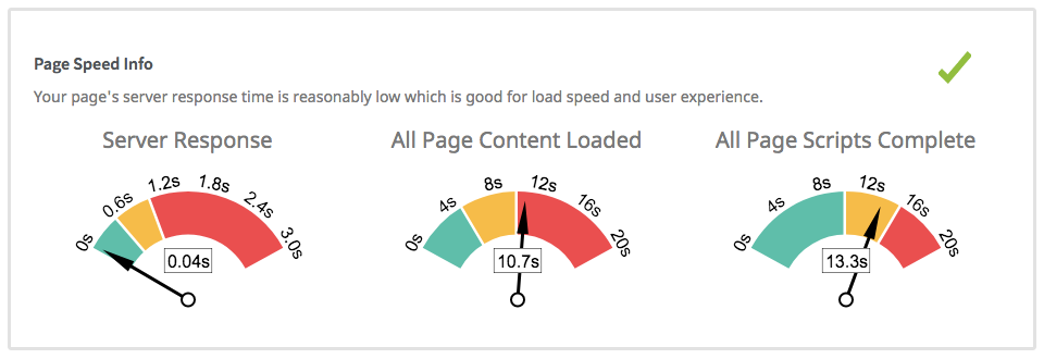 resultados de pagespeed